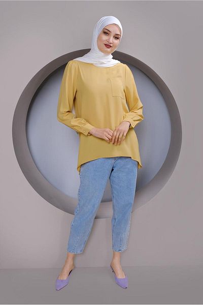 Alvina Round Neck Pocket Tunic 40732