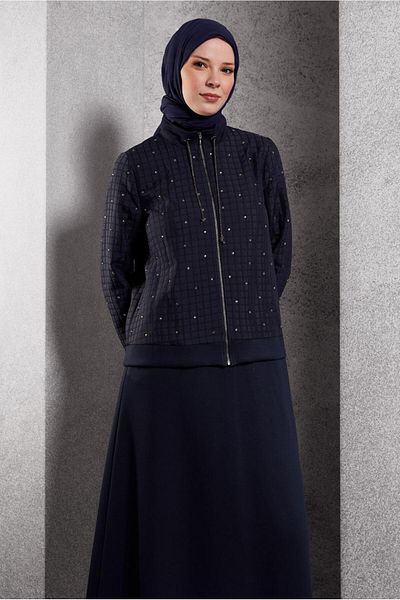 Alvina Tracksuit Set - Stone Detailed 45052