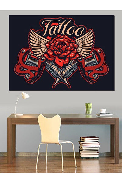 KanvasSepeti Pânză decorativă tematică cu tatuatori - Pictură în ulei, textur...