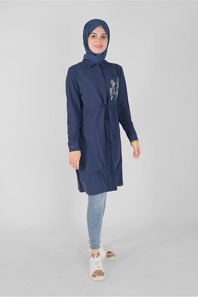Alvina Buttoned Tunic with Front Laces 40697
