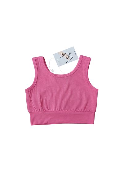 Leydukids Παιδική μπλούζα Fuchsia Crop - 100% βαμβάκι