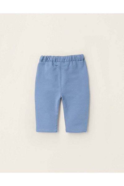Ziddy Fleece Trousers with Drawstring for Newborns, Blue