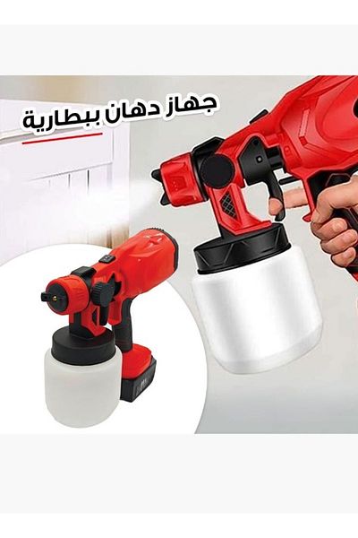 Denx بخاخ طلاء كهربائي 21 فولت محمول باليد قابل للتعديل الحجم متعدد الوظائف عالي الضغط 800 مل