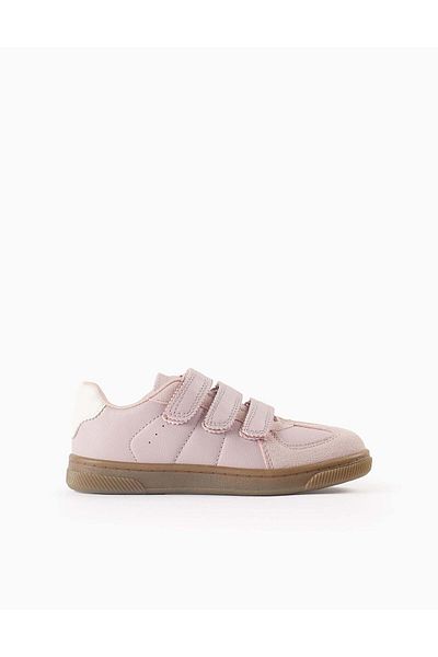 Ziddy Trainers in Synthetic Leather for Girls, Pink