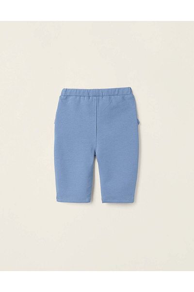 Ziddy Fleece Frilled Trousers for Newborn Girls, Blue