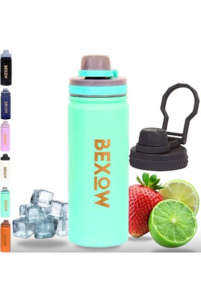 BEXOW Double Wall Vacuum Flask Insulated Stainless Steel Water Bottle for Hot and Cold Beverages