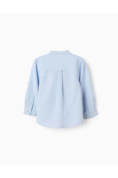 Ziddy Shirt with Mao Collar for Baby Boys, Light Blue