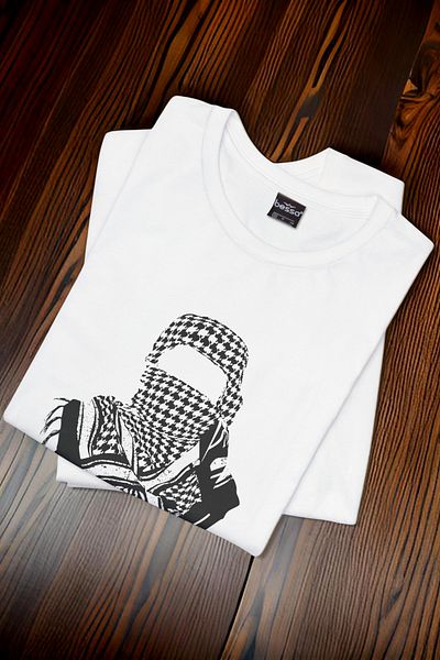 BESSA Λευκό βαμβακερό μπλουζάκι με στάμπα - Crew Neck - Basic γυναικεία και ανδρικά