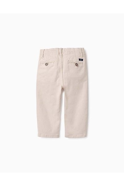 Ziddy Twill Chino Trousers for Baby Boys, Beige