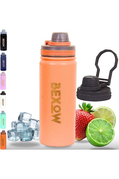 BEXOW Double Wall Vacuum Flask Insulated Stainless Steel Water Bottle for Hot and Cold Beverages