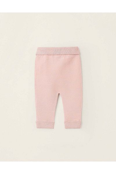 Ziddy Knitted Trousers for Newborn Girls, Pink