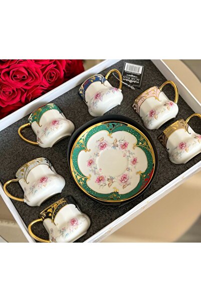 Evimin Eşyası Mira 6 Kişilik Porselen Türk Kahvesi Fincan Takımı