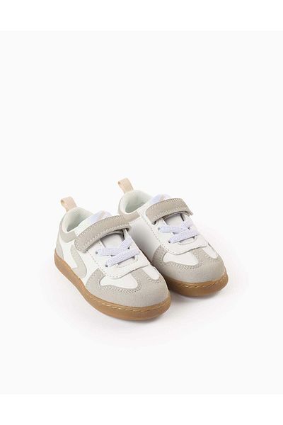 Ziddy Trainers for Baby Boys 'ZY Move', White/Beige