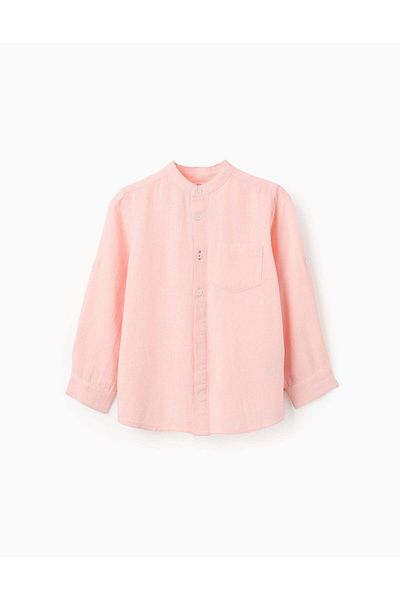 Ziddy Shirt with Mao Collar for Boys, Pink