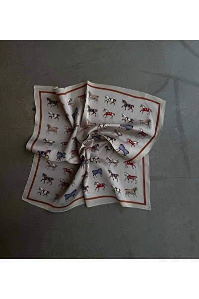 Jardin de Soie Chevalet Monogram Vual İpek Fular