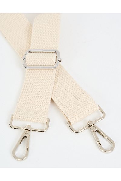 fluffy Mute Bag Cream Ρυθμιζόμενη κρέμα λαβής τσάντας (ΒΑΜΒΑΚΙ) 110 cm Π: 4 cm