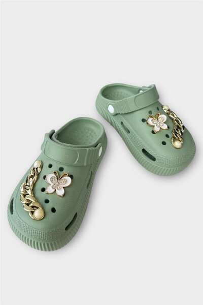 Liger Παιδικές Παντόφλες Stone Cross Garden Beach Παντόφλες Παραθαλάσσιας Πισίνας ΠΡΑΣΙΝΕΣ