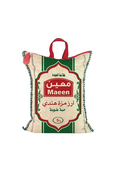 maeen أرز مزة هندي حبة طويلة من معين، 5 كجم