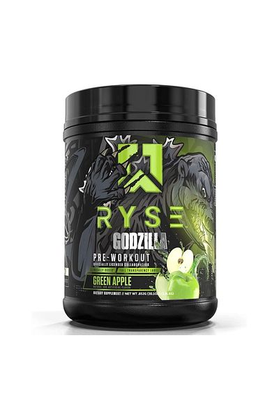 RYSE Godzilla Pre Workout, Pump & Energy, Green Apple, 1.9 LB