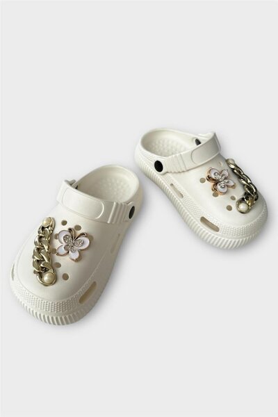 Liger Children's Stoned Slippers – Garden-Beach-Seaside-Pool Cream Kilo