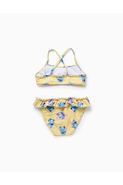 Ziddy Frilled Bikini for Girls 'Stitch', Yellow