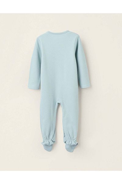 Ziddy Cotton Printed Sleepsuit for Baby Boys 'Dragon', Blue
