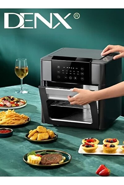 Denx Air Fryer Oven, Rapid Air Convection Technology, Digital Temperature Control,12L-1600 Watt