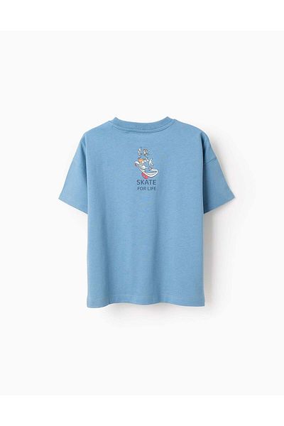 Ziddy Cotton T-shirt for Boys 'Bugs Bunny', Blue