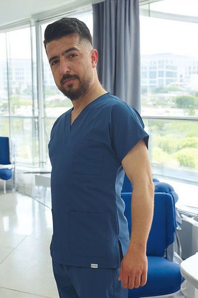 SoonScrubs Deep Color of Unisex Design: Indigo Blue Single Top