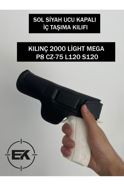 Erol Sol İç Taşıma Kılıfı Siyah Ucu Kapalı KILINÇ 2000 LİGHT MEGA P8 CZ-75 L120 S120