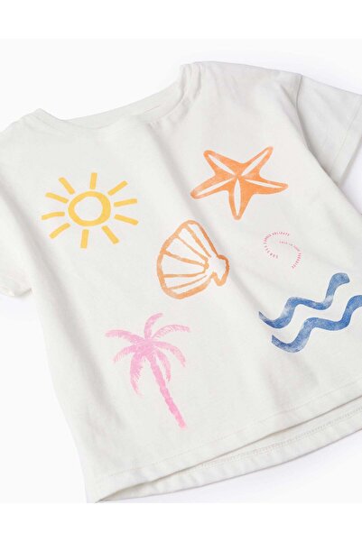 Ziddy T-shirt + Shorts for Girls 'Summer', White/Pink