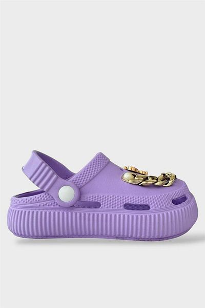 Liger Lilac Children's Stone Cross Slippers for Garden, Beach, Seaside and Pool