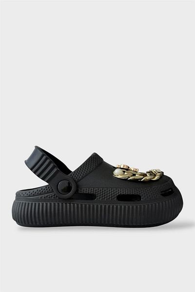 Liger Children's Stone Slippers - Garden, Beach, Seaside and Pool Slippers Black