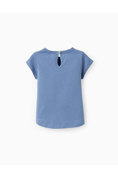 Ziddy Cotton T-shirt for Baby Girls 'Formosa', Blue