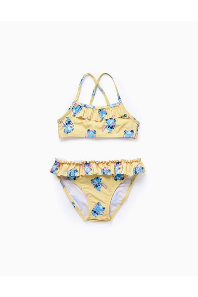 Ziddy Frilled Bikini for Girls 'Stitch', Yellow