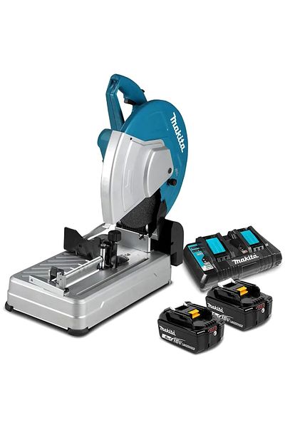Makita DLW140PG2 Cordless Metal Saw, 14 inch, 18v x 2 (36v) - 6.0Ah, 3,800rpm, 17.8kg