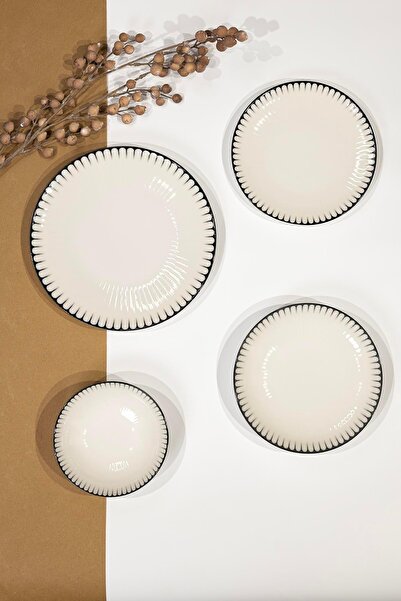 Güral Porselen Atina 24 Parça Yemek Takimi Reakti̇f Kapali Kutu Dg