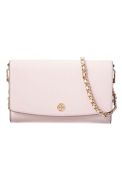 Tory Burch محفظة روبنسون الجلدية على سلسلة