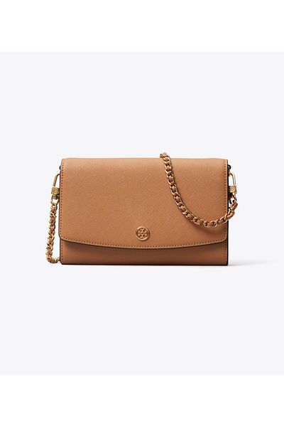 Tory Burch محفظة روبنسون الجلدية على سلسلة