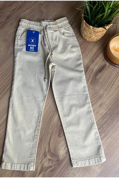 LadiesandLittles Boy's Gabardine Beige Trousers