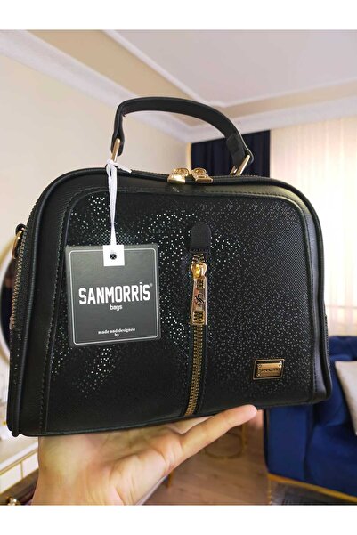 Sanmorris Polo Siyah Kadın Suni Deri Ayarlanabilir Çapraz Askılı SiyahParlak ...