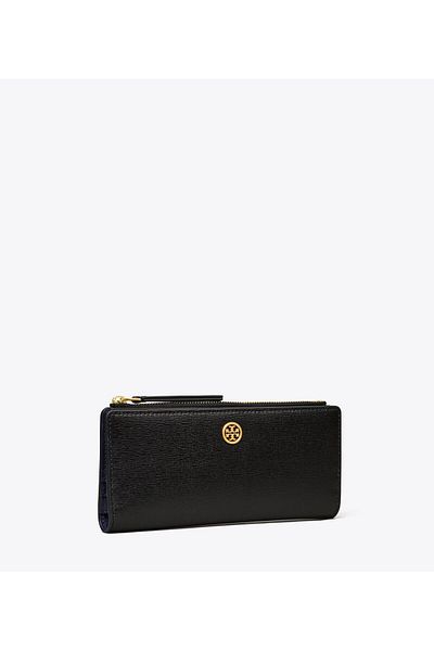 Tory Burch Robinson Leather Wallet on a Chain in Cardamom