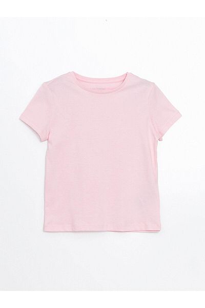 LC Waikiki Lcw Kids Crew Neck Plain Combed Cotton Girls T-Shirt
