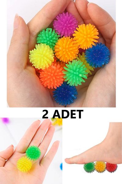 Bunyon 2Pcs Children's Sensory Integration Hand Foot Finger Stimulating Spiky Massage Ball Trigger Point Finger Trainer