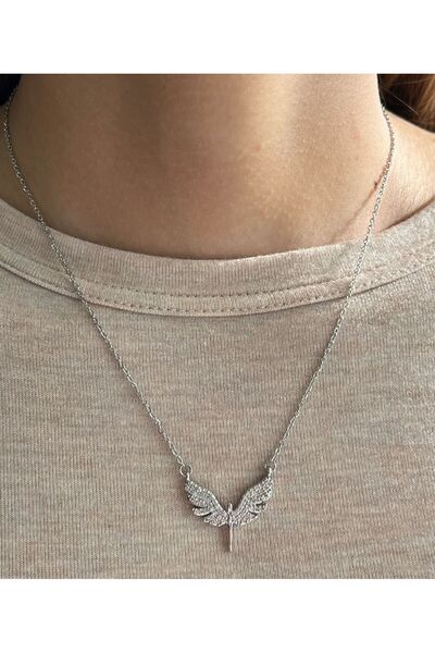 Fashion'Ss MİKAİL MELEGİ ÇELİK KOLYE