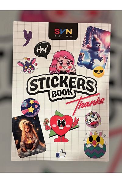 Mielibon Sticker Book 16 Sheets 308 Stickers Fun-Filled Sticker Book