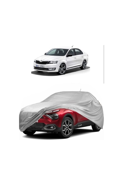 MotoLion سكودا رابيد سيدان متوافقة مع القماش المشمع عالي الجودة للسيارة