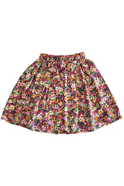 MODA59 Ecru Color Modal Cotton Skirted Crop Suit Floral Viscose