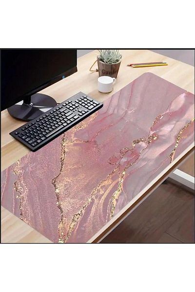 sgeteknoloji 70X30 cm Marble Themed Non-Slip Base Speed Surface Gaming Mouse Pad Gaming