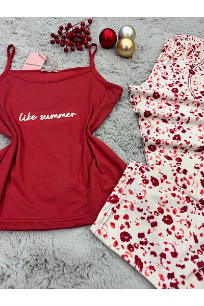 pijamaworld Comfy Marla Pajama Set with Ip Straps and Six Long Soft Fabric